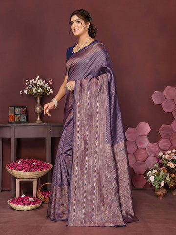 Varanga Women Banarasi Saree With Blouse Piece